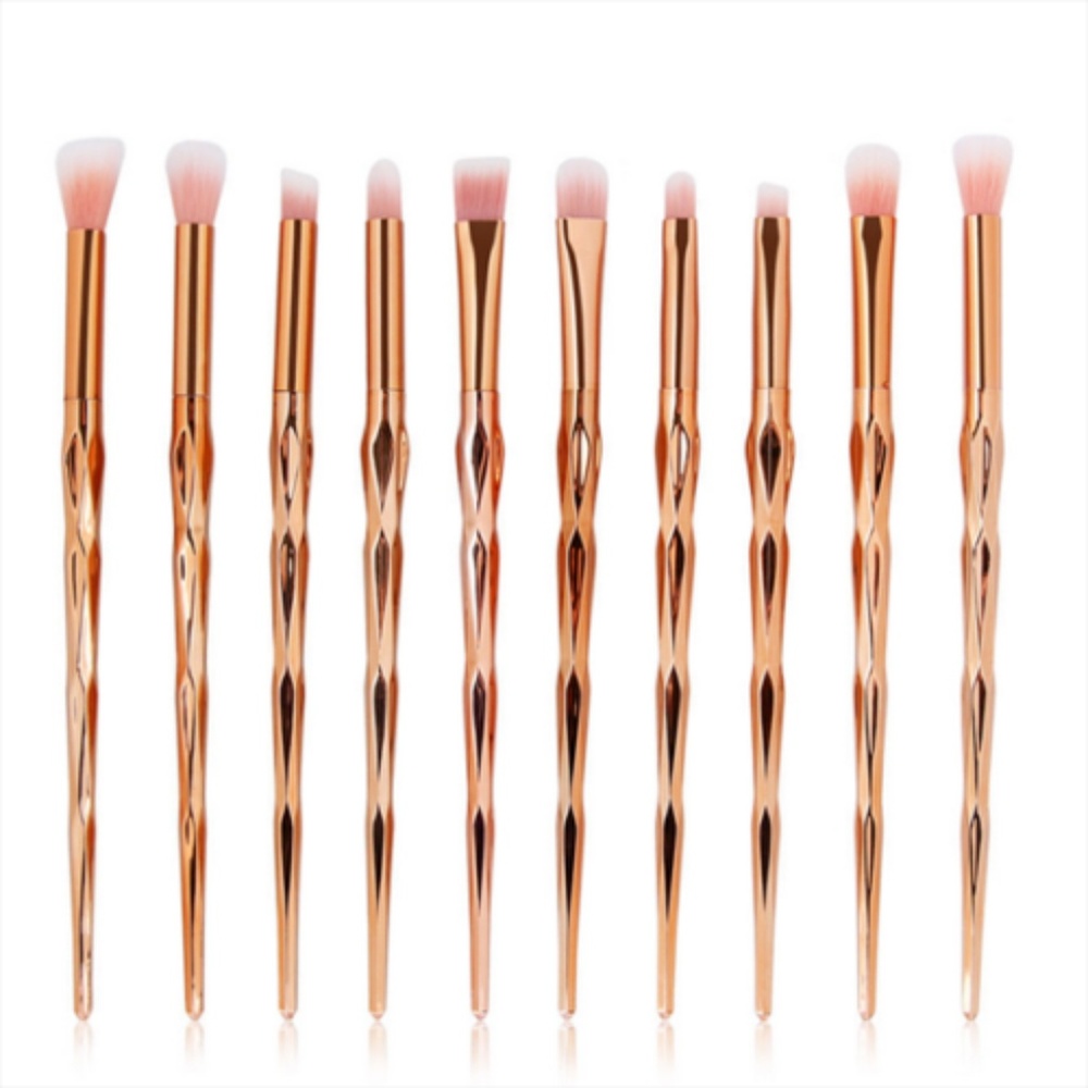 SOLD! 2 PKS/$21 10 PIECE PK ROSE-GOLD PRO BRUSH SET